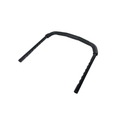 Black powder-coated steel grab bar with textured grip areas and sturdy mounting points.