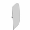 Gray curved tool pouch panel with smooth surface and mounting clip on back.