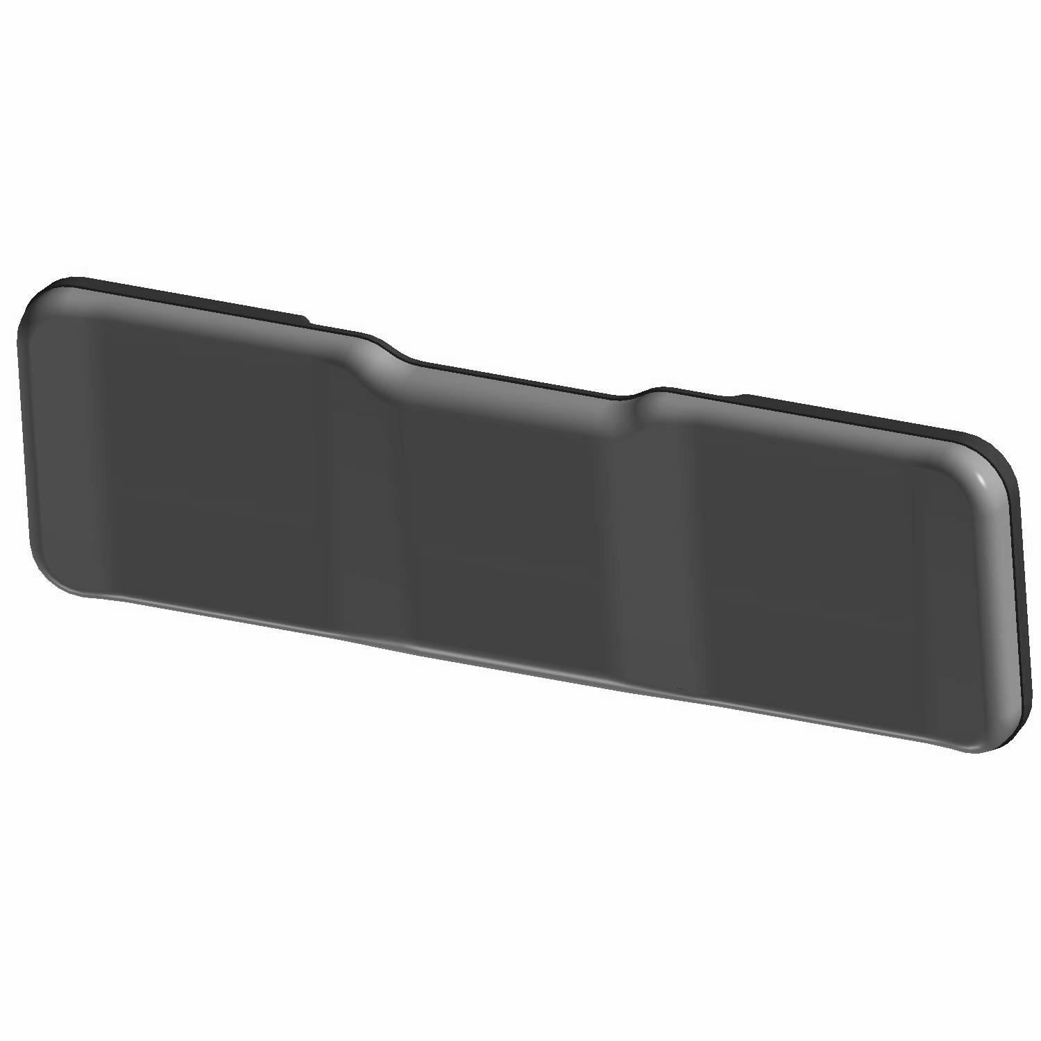 Black molded plastic seat back panel with contoured design for Polaris Ranger UTV.