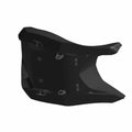 Black molded motorcycle driver seat with contoured edges and mounting brackets.