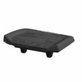 Black molded plastic seat back with angular edges and textured surface, designed for UTV use.