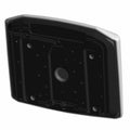 Black and dark silver rigid plastic seat bottom panel with mounting holes for Polaris UTV.