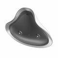 Tan contoured motorcycle seat with smooth finish and bolt holes for mounting.
