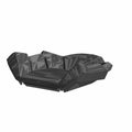 Black padded seat back with geometric textured pattern designed for Polaris UTV side-by-side vehicles.