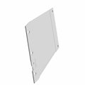 Gray flat metal panel with mounting holes and a notch, designed as a saddlebag lid limiter for right side.