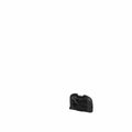 Black molded plastic seat bottom panel with contoured edges and mounting points.