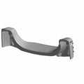 Glossy dark gray motorcycle trunk handle with a curved ergonomic design and mounting points on each end.