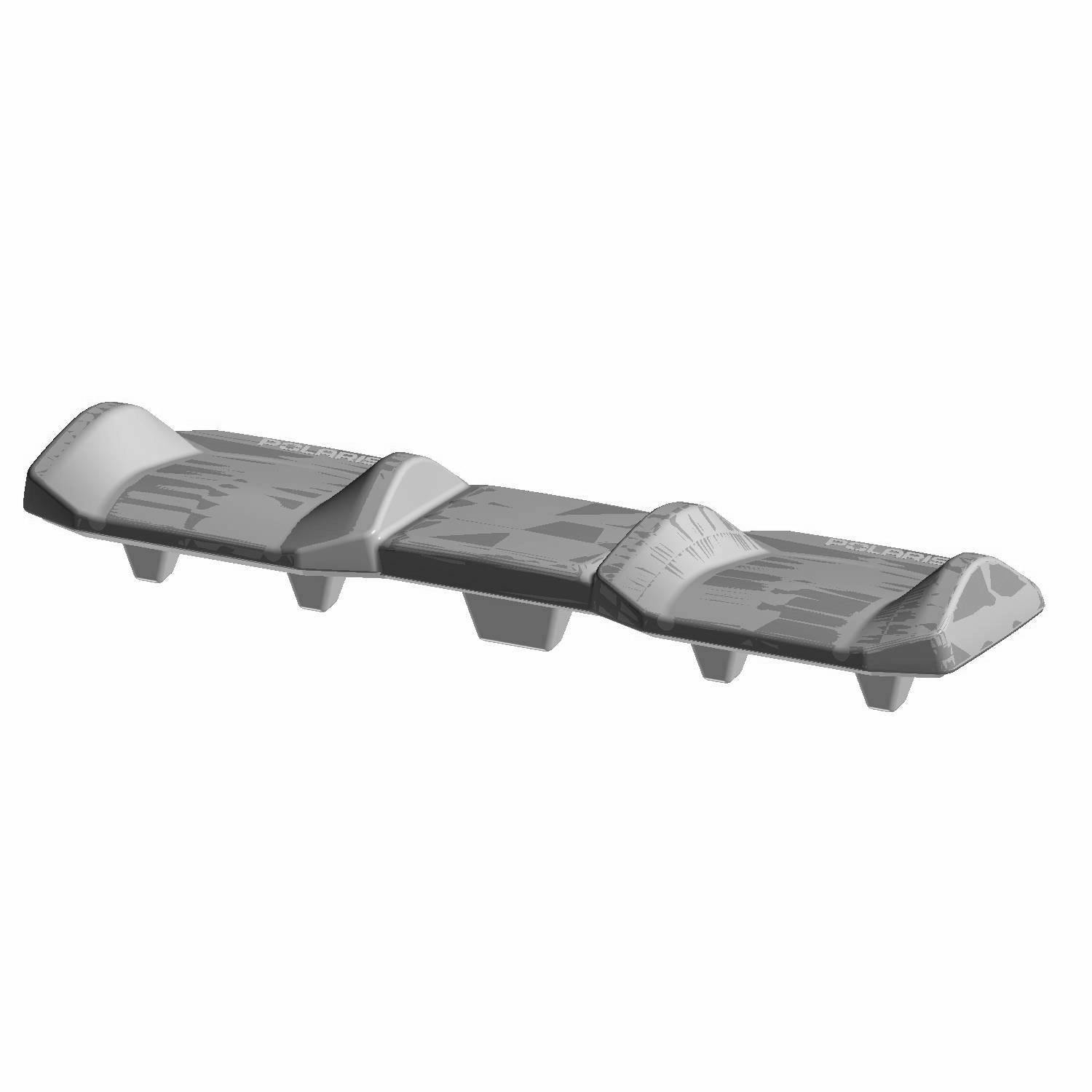 Full black contoured seat back panel designed for Polaris UTVs with mounting tabs underneath.