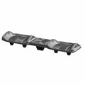 Full black molded plastic seat back panel designed for Polaris Ranger UTV seats with contouring and mounting tabs.
