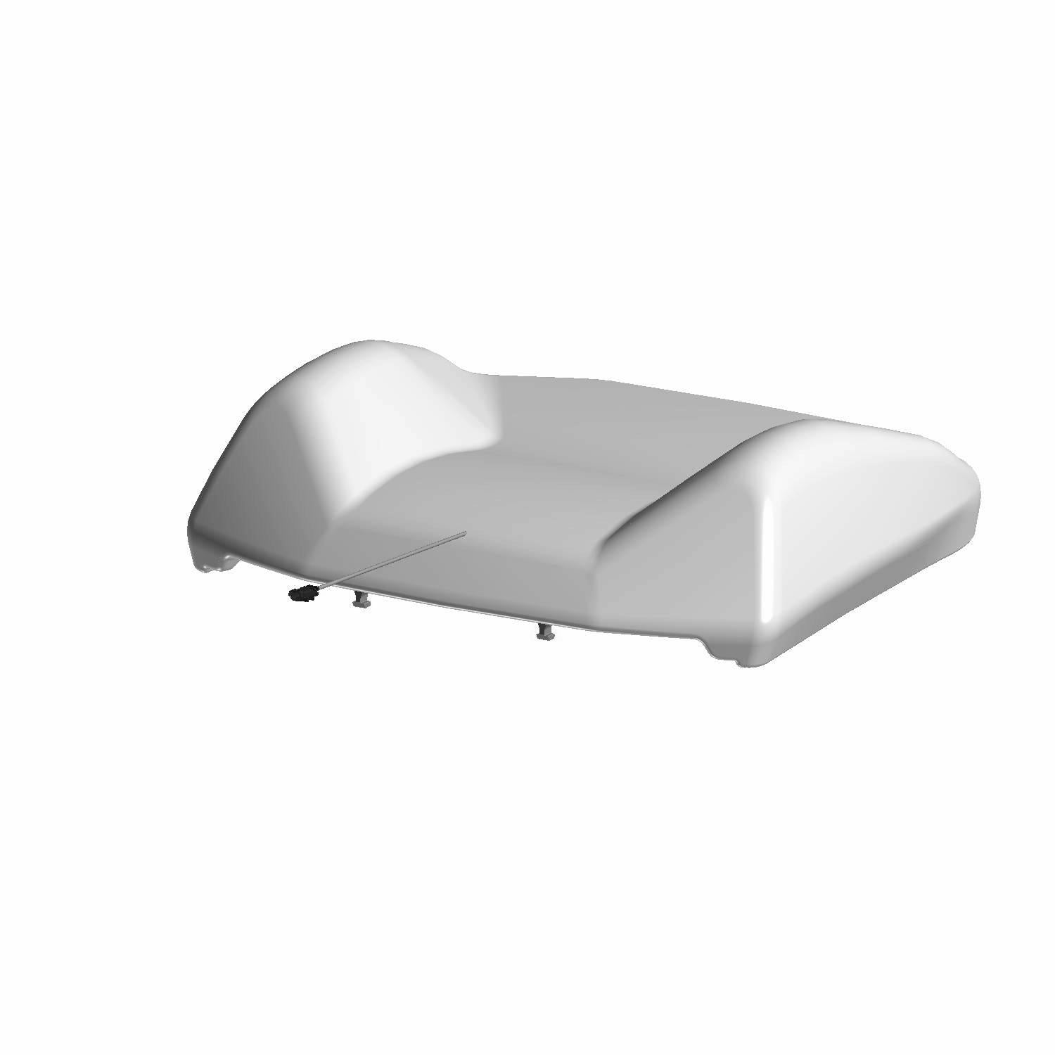 Ghost white and titanium seat back cushion with contoured shape for Polaris UTVs.