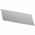 Gray rectangular seat back cover panel with smooth surface and slightly angled edges.