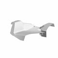 White molded plastic seat back cover with contoured shape for Polaris UTV models.