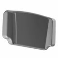 Black molded rear seat bottom cover with contoured edges for Polaris UTVs.