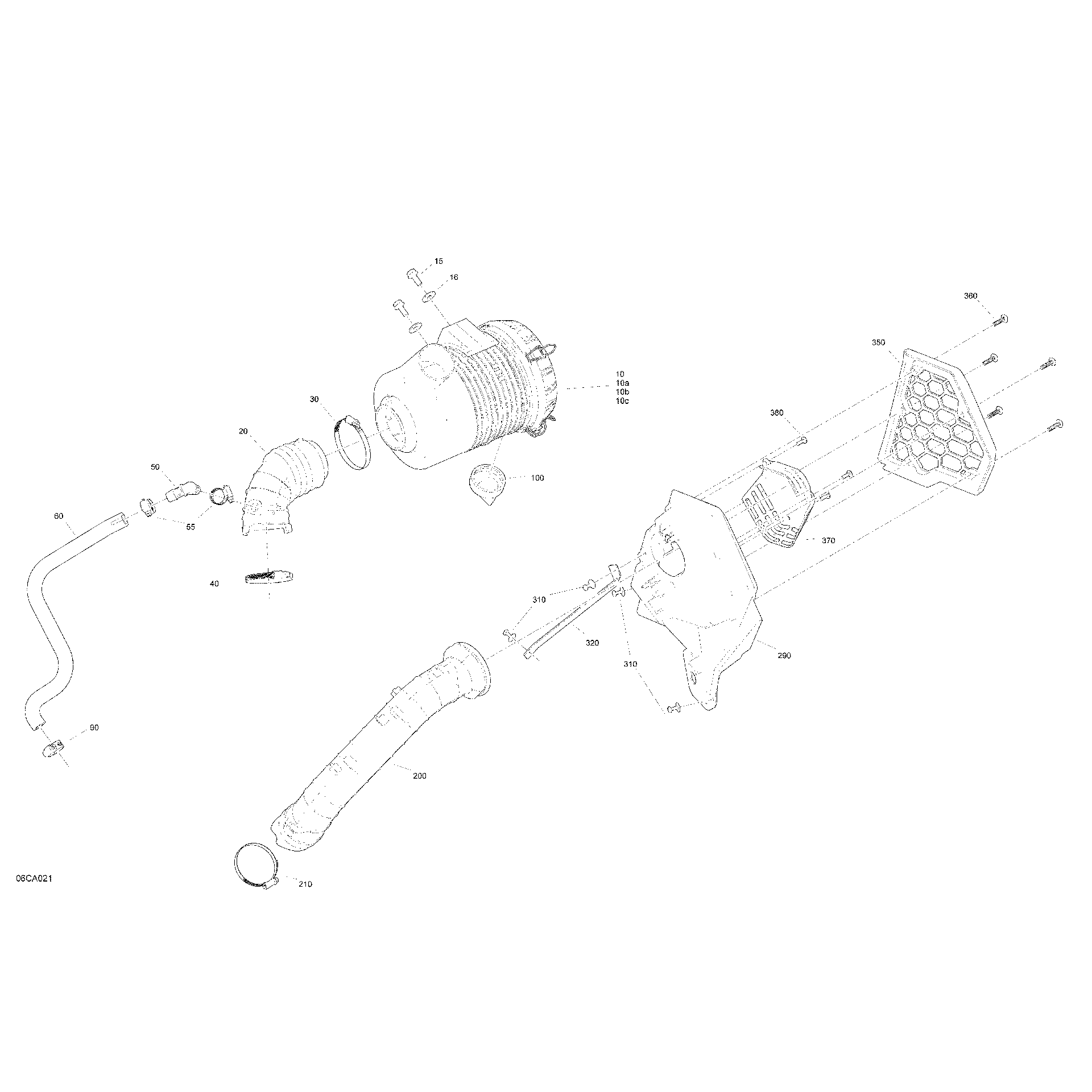 An Image of a Genuine Can-Am Parts Schematic Diagram showing the schematic - ENGINE - AIR INTAKE