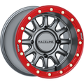 ATV / UTV Alpha Wheel 4/156 Gunmetal / Red 15X7 (+10Mm) by Raceline