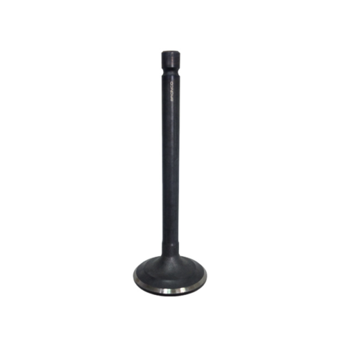 The Bronco Yamaha Grizzly/Raptor/Champ/Badger Intake Valve, shown upright on a white background, features a flat circular base and long cylindrical stem, highlighting its role in boosting your ATVs engine performance.
