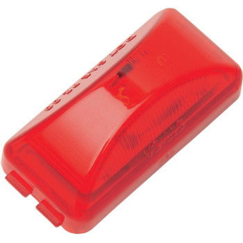 The LED Trailer Light Rectangle Red by Brite-Lites is a waterproof, curved-top red reflector designed to boost bicycle visibility and safety.