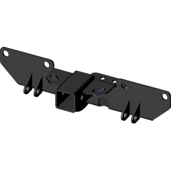 Black steel Arctic Cat Tracker plow mount with rectangular hitch receiver and multiple mounting holes.