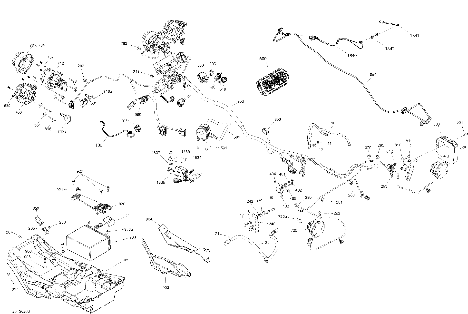 An Image of a Genuine Can-Am Parts Schematic Diagram showing the schematic - ELECTRICAL SYSTEM