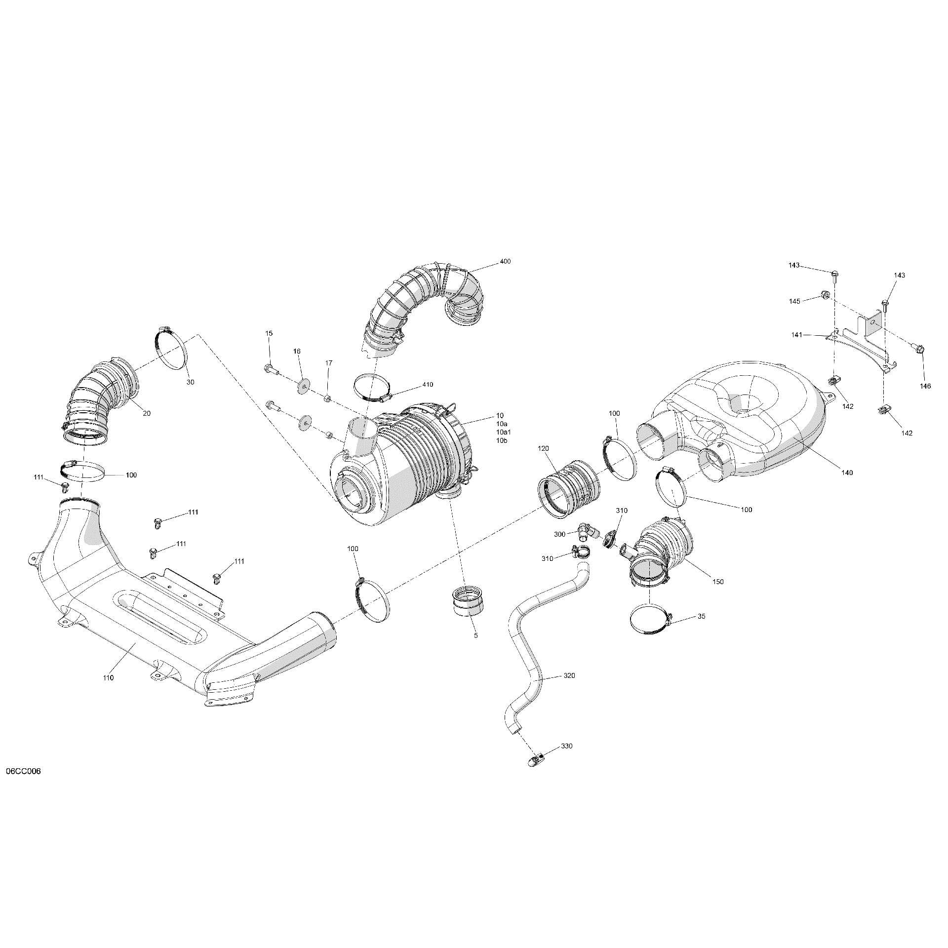 An Image of a Genuine Can-Am Parts Schematic Diagram showing the schematic - ENGINE - AIR INTAKE - EVAP