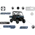 BODY - DECALS - 2025 CAN AM DEFENDER MAX HD9 XT - DUSTY NAVY - 62" WIDTH CALI