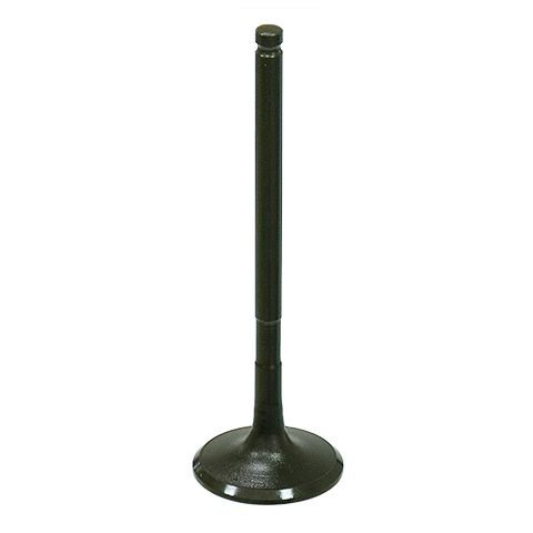 The Kawasaki Brute Force Exhaust Valve by Bronco is a metal ATV part with a flat, circular base and long, cylindrical stem with a square tip, shown upright on a plain white background.