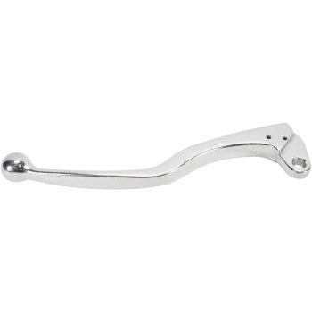 The Clutch Lever Polished by Parts Unlimited is a silver metal replacement lever with a rounded end and side mounting holes, shown on a plain white background.