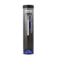 Tall cylindrical black tube with blue label and Polaris branding for all-season grease 14 oz.