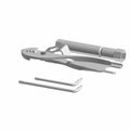 Compact silver metal Polaris tool kit with a multi-tool and two L-shaped hex wrenches.
