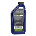 Blue plastic quart bottle of Polaris Demand Drive Plus front gearcase lubricant with white and green label and black cap.