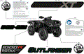 BODY - FEATURE DECALS - 2025 CAN AM OUTLANDER 1000R 4X4 XT - PLATINUM SILVER SATIN
