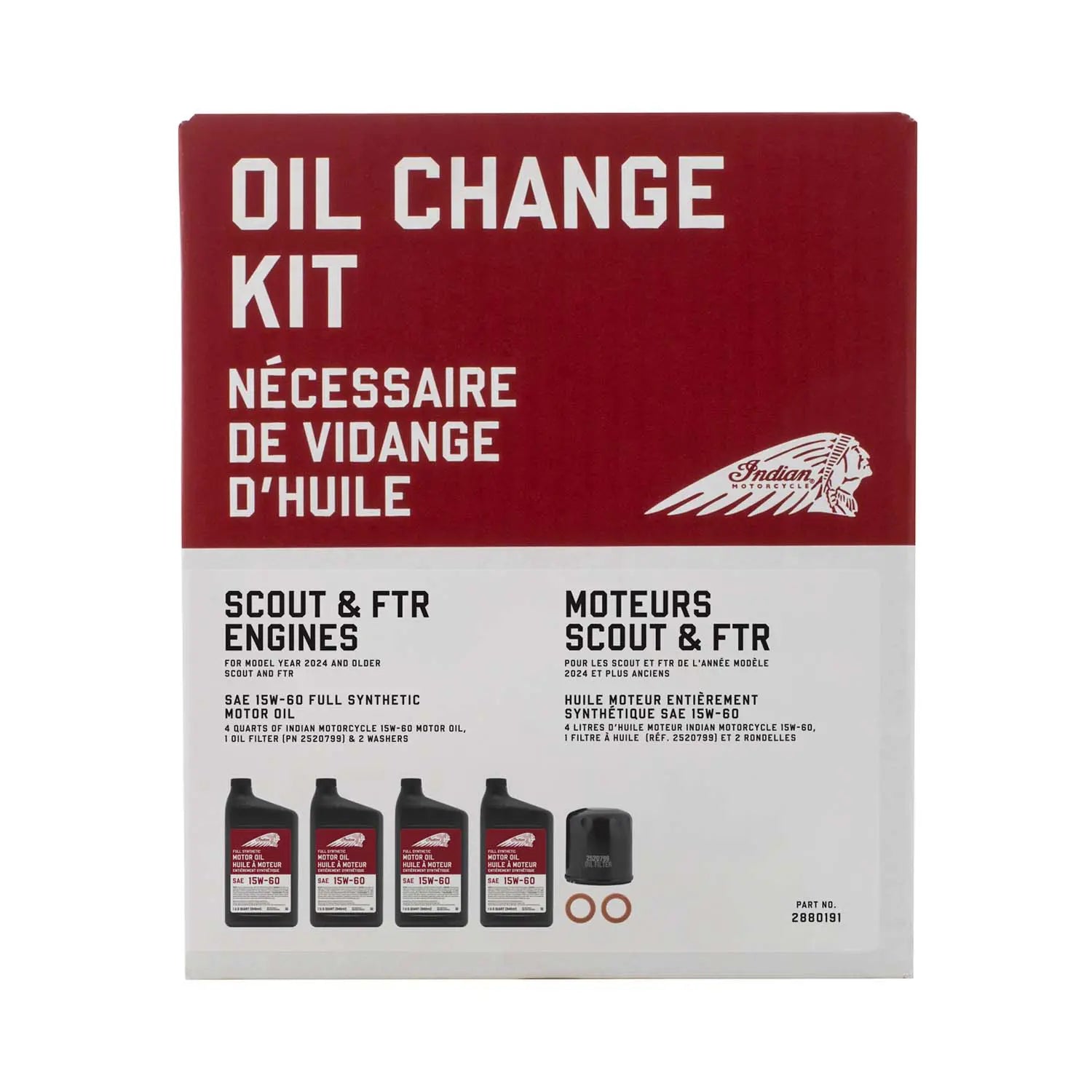 Oil Change Kit Indian Scout by Indian Witchdoctors