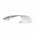 Clear curved motorcycle windshield with mounting brackets for Indian Springfield models, glossy finish.