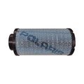 Cylindrical blue air filter with black end caps and mesh outer layer by Polaris.