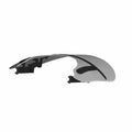 Mid black curved motorcycle windshield with smooth finish and OEM mounting points.