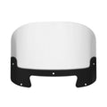 Mid-height tinted motorcycle windshield with curved top and black lower mounting panel.