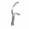 Black metal rear exhaust shield with curved, contoured design and mounting points.