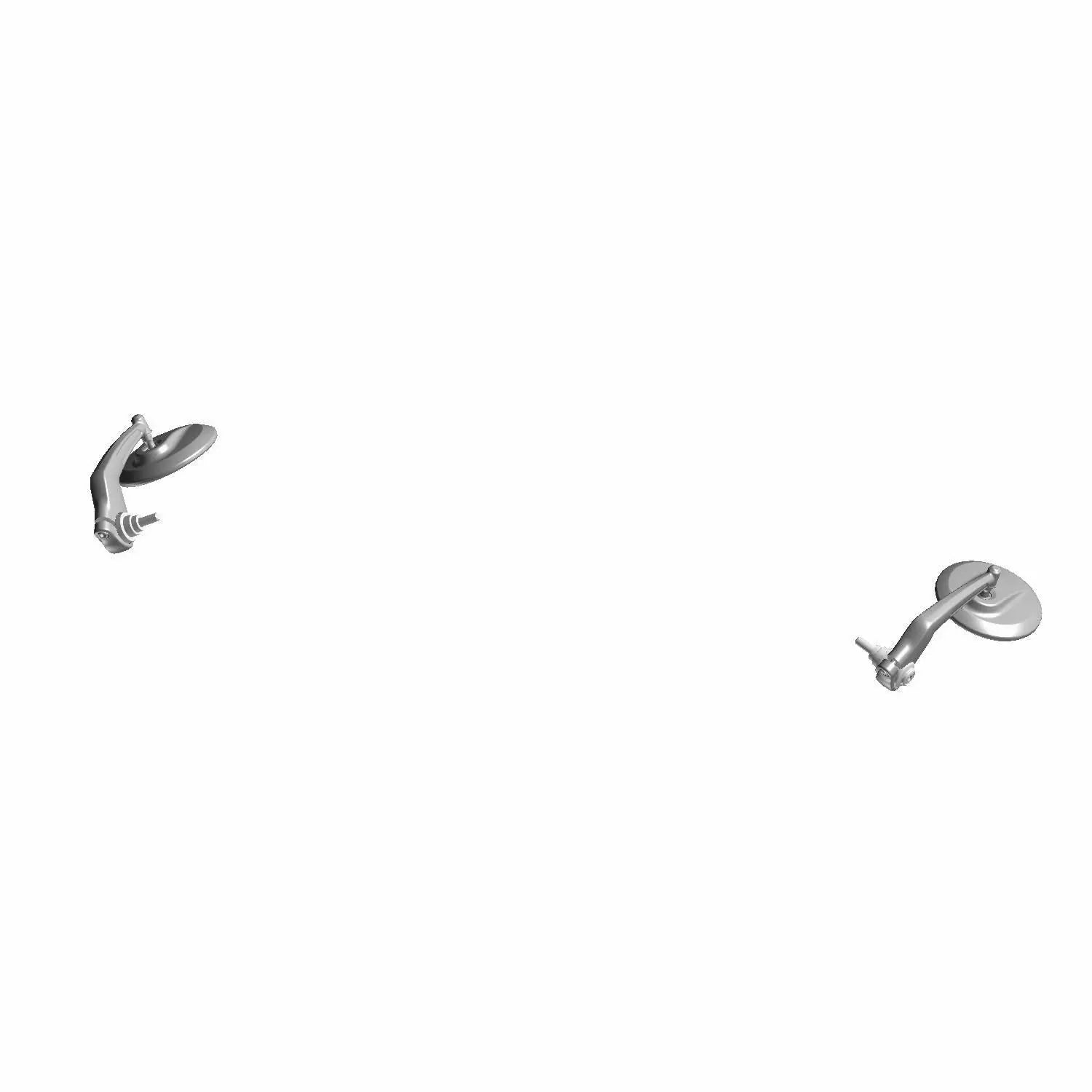 Bar End Mirror Set Anodized Black [Includes 2 6] [Kit Includes 2 Mirror Assemblies] by Indian