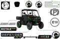 BODY - DECALS - 2026 CAN AM DEFENDER HD11 XT - STEALTH BLACK - 65" WIDTH - (2)