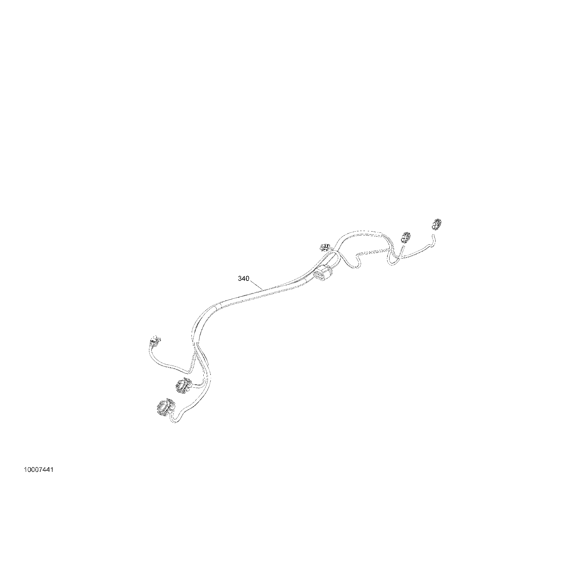 An Image of a Genuine Can-Am Parts Schematic Diagram showing the schematic - ELECTRIC - FRONT WIRING HARNESS