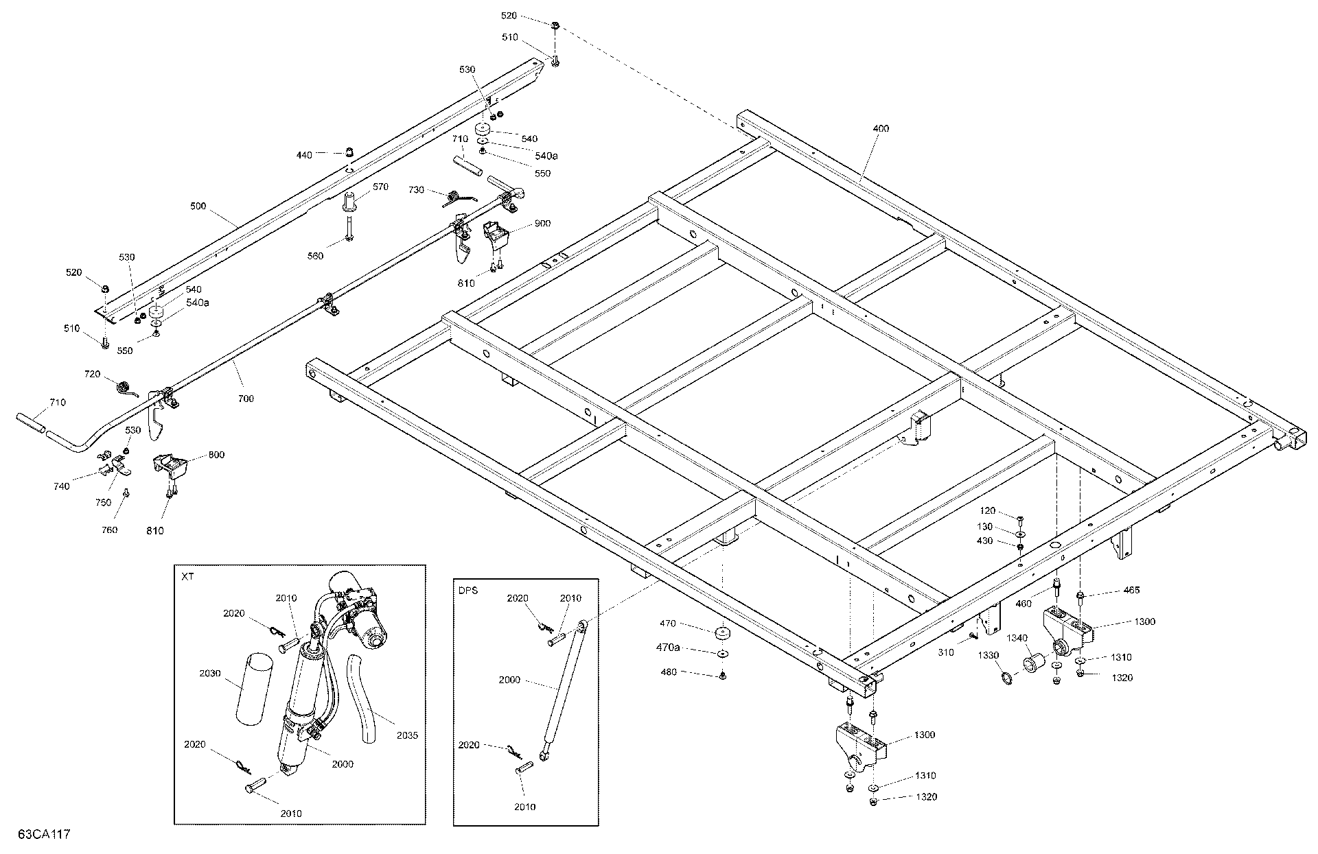 An Image of a Genuine Can-Am Parts Schematic Diagram showing the schematic - BODY - CARGO - LOWER SECTION