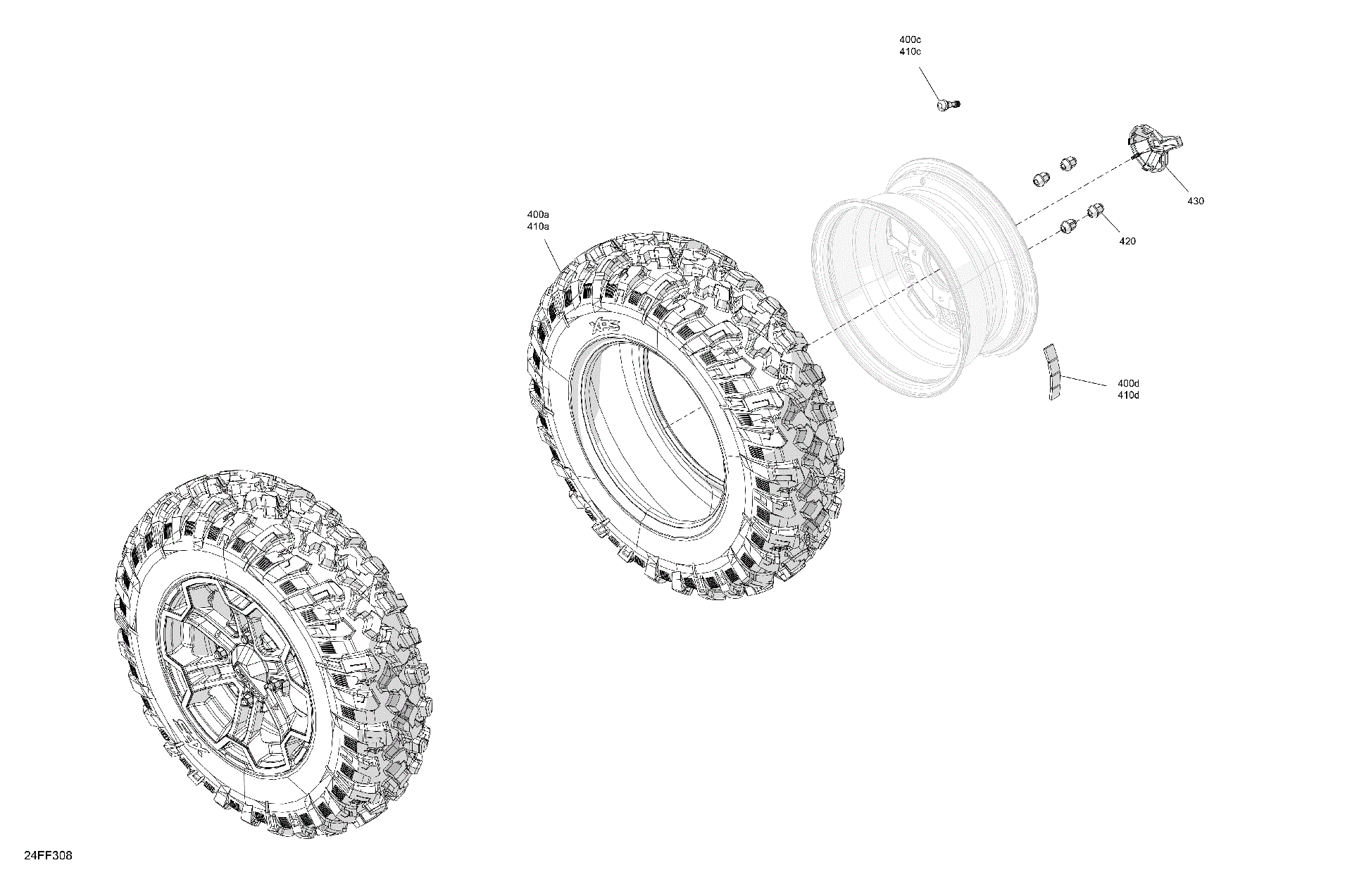 An Image of a Genuine Can-Am Parts Schematic Diagram showing the schematic - DRIVE - FRONT WHEELS