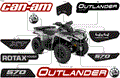 BODY - FEATURE DECALS - 2018 CAN AM OUTLANDER 4X4 XT 570 EFI - INTENSE RED SATIN