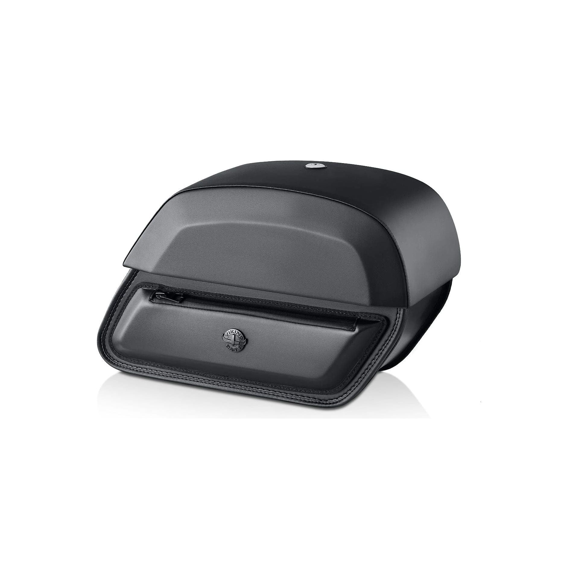 28L - Wraith Medium Indian Scout Leather Motorcycle Saddlebags by Viking Bags 30770 Saddlebags