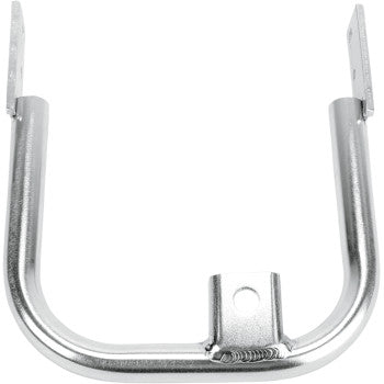 The Yamaha Raptor Grab Bar R by DG Performance features a lightweight aluminum alloy U-shaped design with flat end mounting plates and a central raised section for whip antenna mounting or added support.