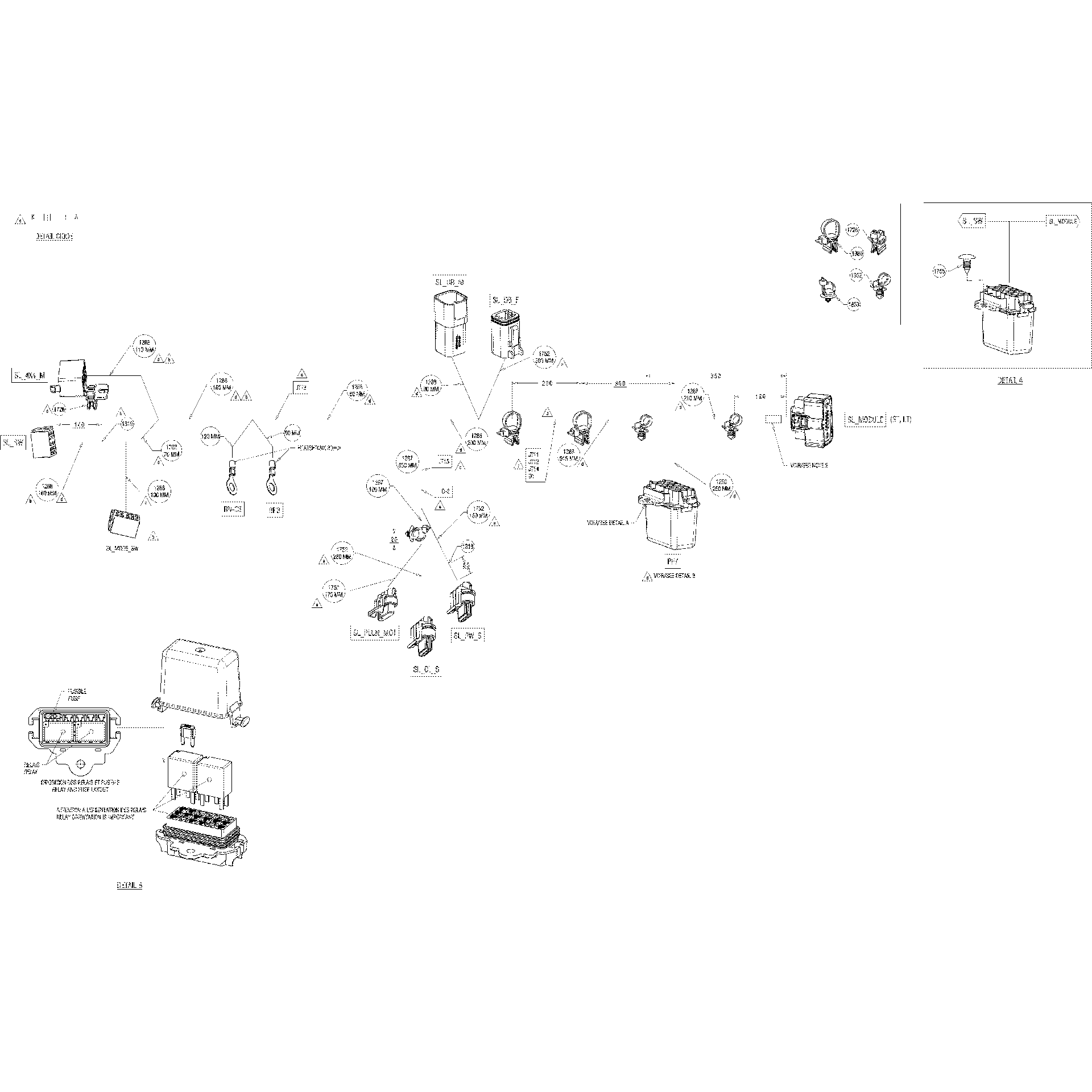An Image of a Genuine Can-Am Parts Schematic Diagram showing the schematic - ELECTRICAL HARNESS - HD10 - X MR - 710005724