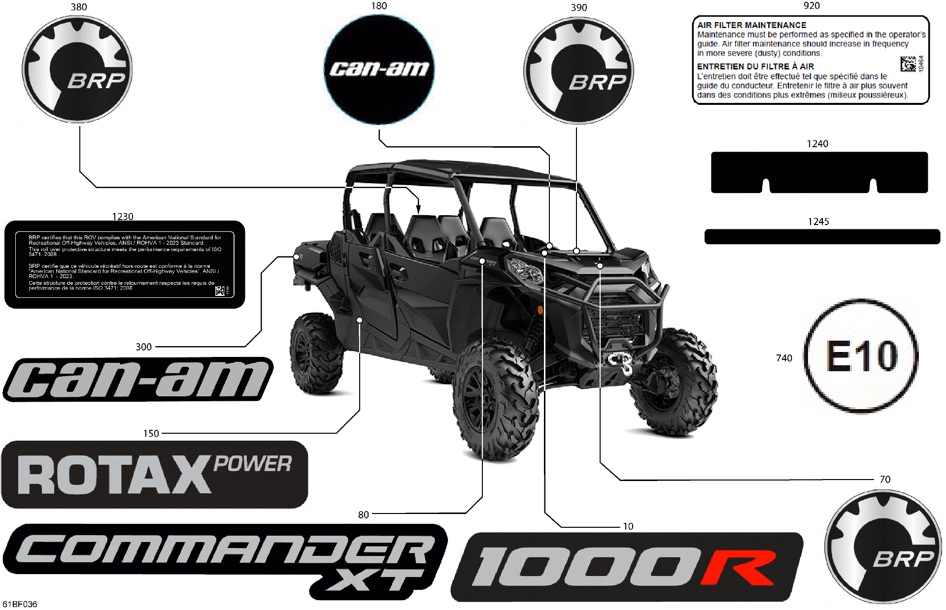 An Image of a Genuine Can-Am Parts Schematic Diagram showing the schematic - BODY - DECALS
