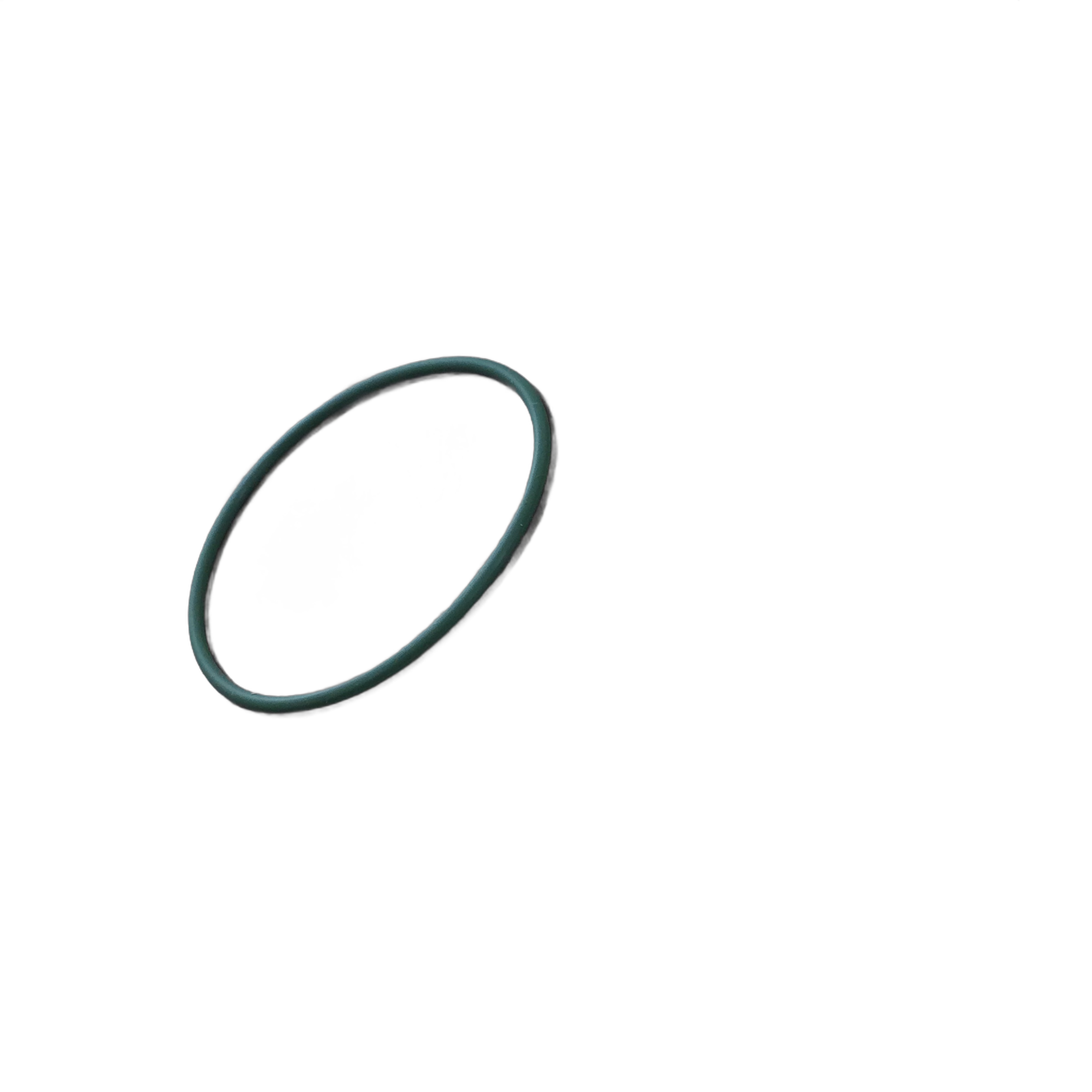 Black rubber O-ring with smooth surface and circular shape for sealing applications.