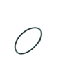 Black rubber O-ring with smooth surface and circular shape for sealing applications.