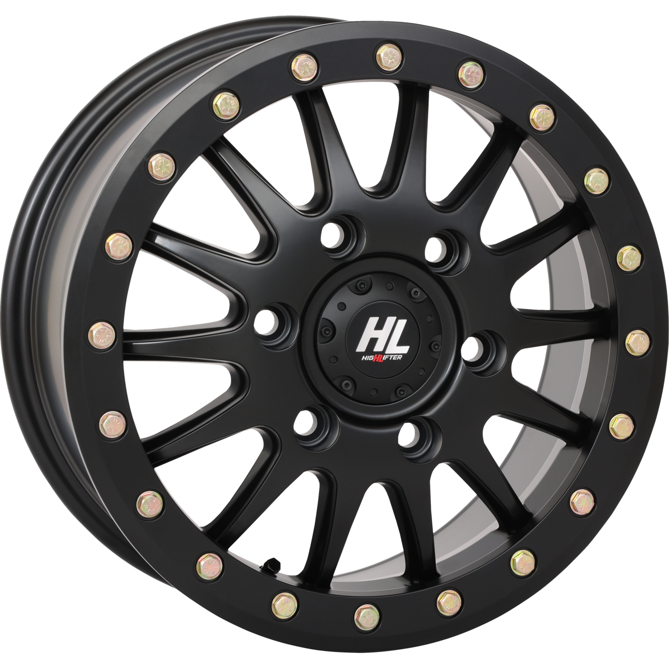 High Lifter HL24 15x7 Black Wheel for Can-Am Maverick-R and Polaris with 5-Lug Applications